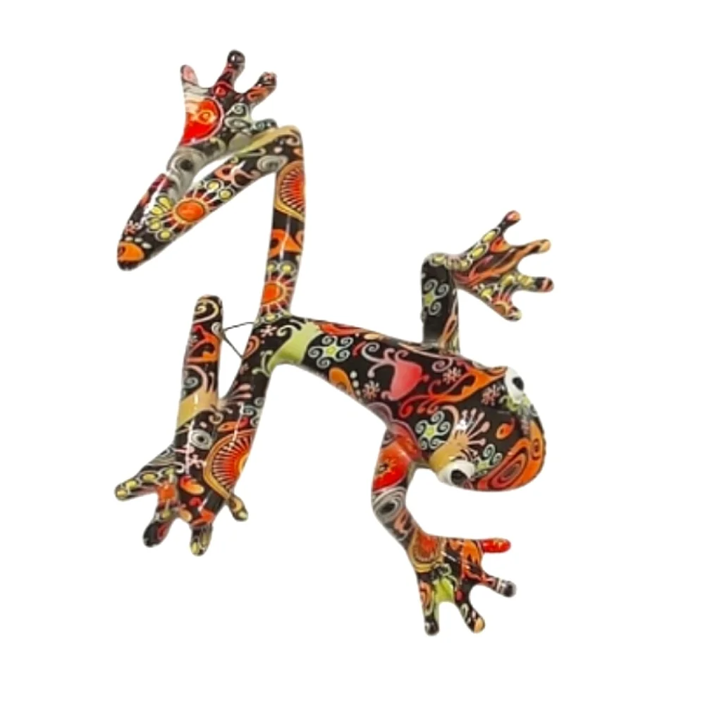 Talavera Style Art Deco Wall Frog Colorful Vibrant